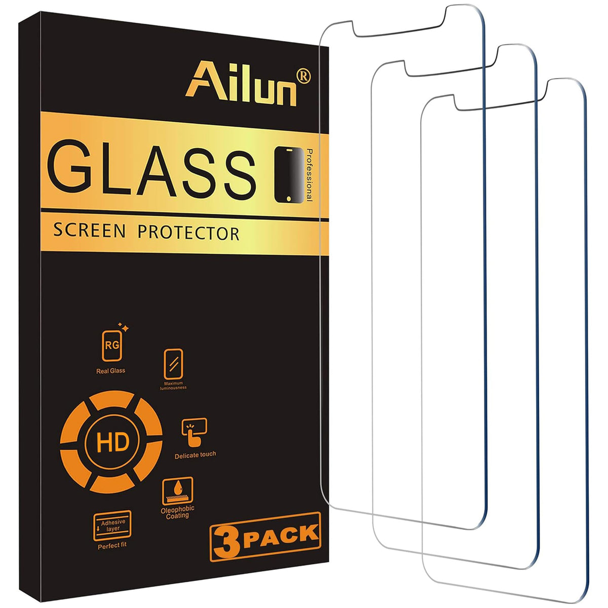 Ailun 3 Pack Screen Protector for iPhone 16 / iPhone 15 / iPhone 15 Pro