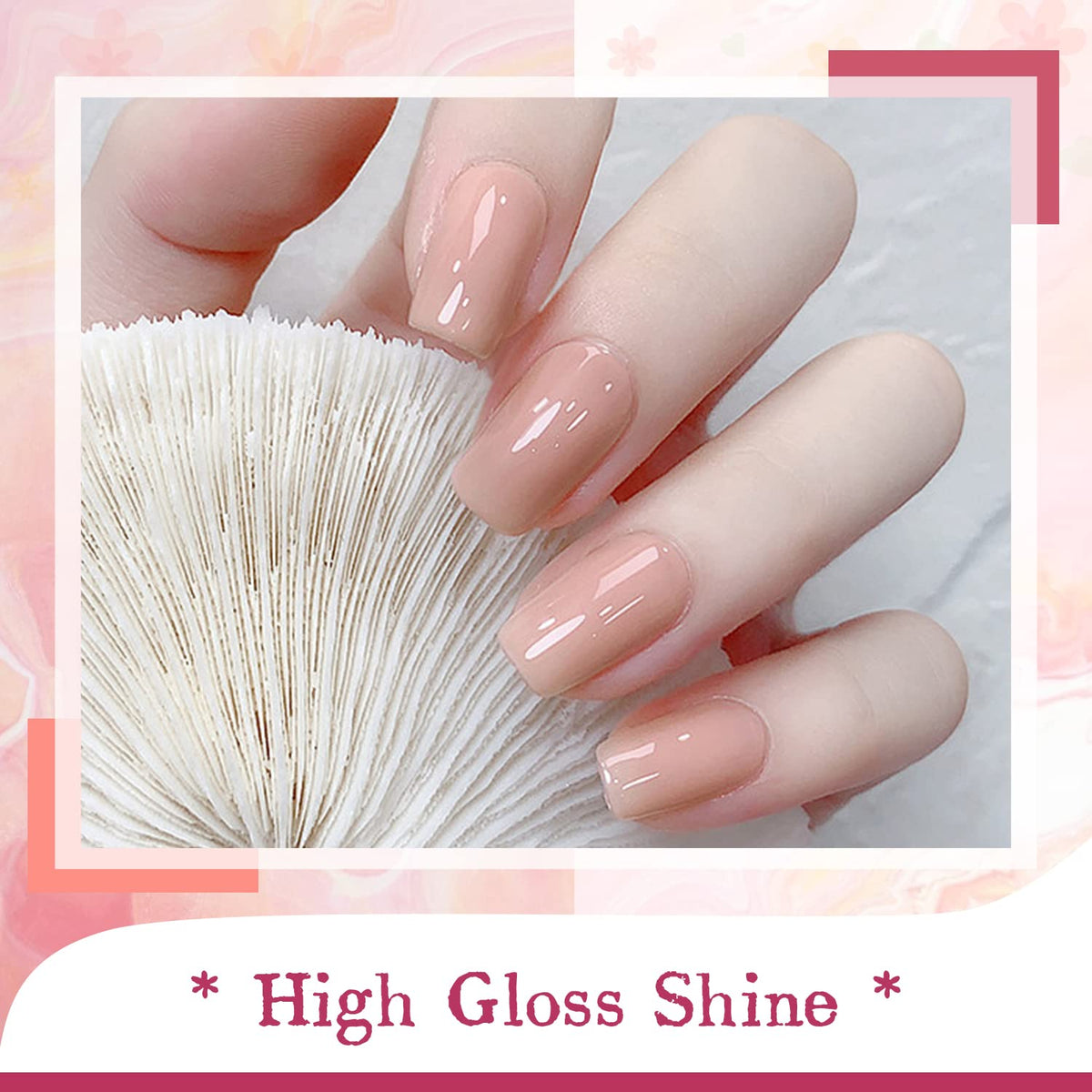 JODSONE 23 PCS Gel Nail Polish Set with Base Glossy and Matte Top Coat Multicolored Gel Nail Long Lasting Suitable for All Seasons