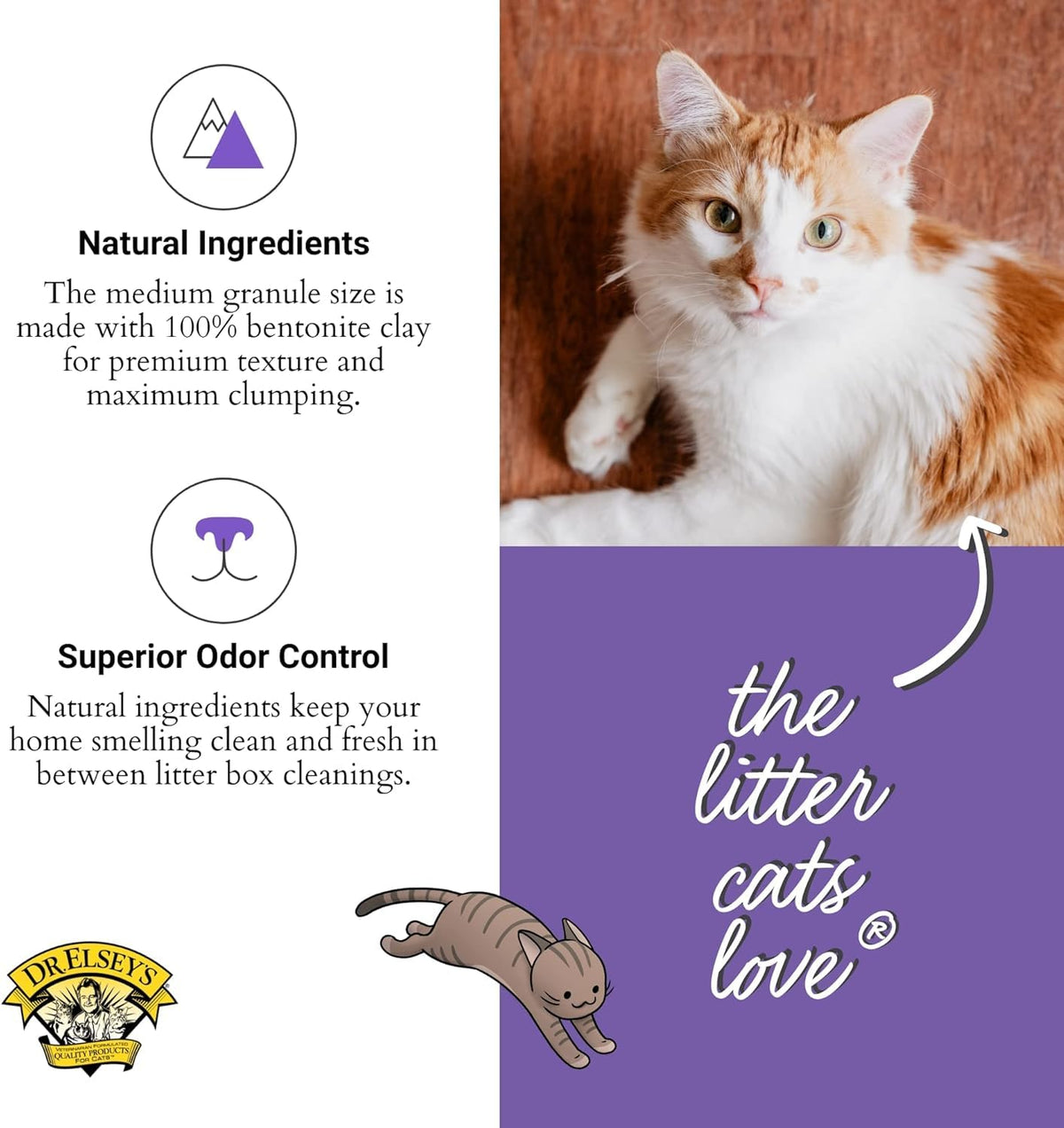 Dr. Elsey's Clean Tracks Clumping Clay Cat Litter 18 lb. Bag