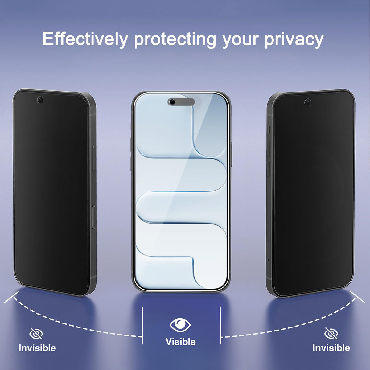 Ailun 3 Pack Privacy Screen Protector for iPhone 17 Pro Max, Tempered Glass