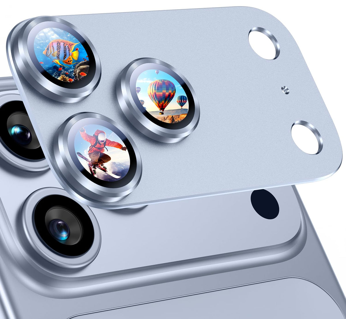 Uyiton for iPhone 18 Pro Camera Lens Protector, Metal Frame Glass Cover