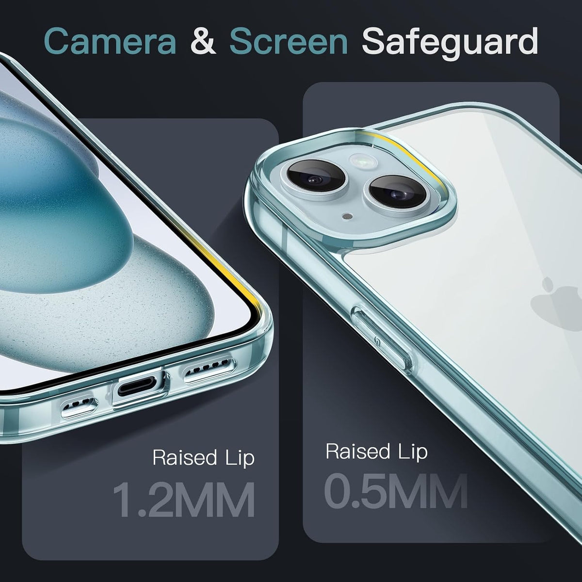 JETech Case for iPhone 15, Anti-Yellowing, Green