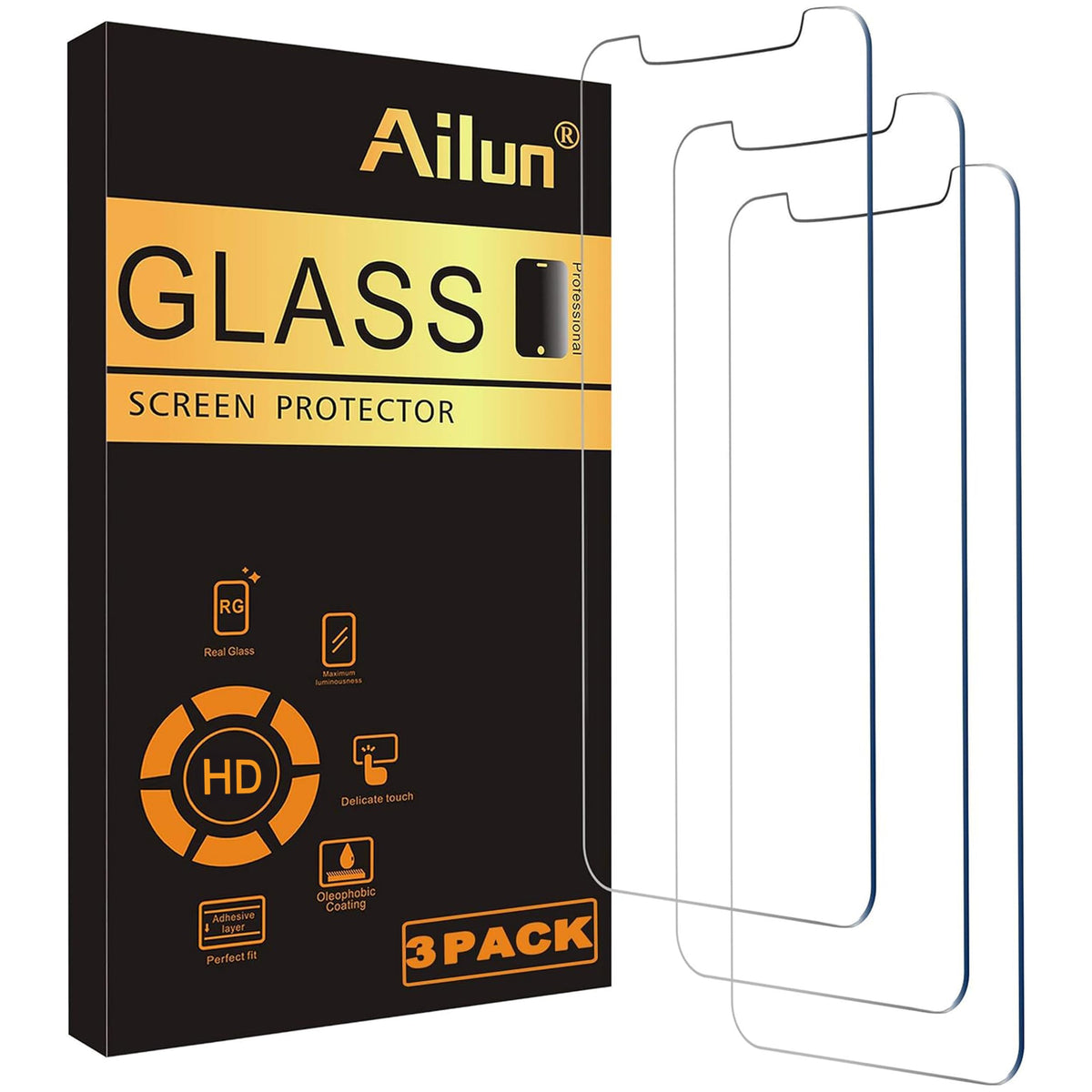 Ailun 3 Pack Screen Protector for iPhone 16 / iPhone 15 / iPhone 15 Pro