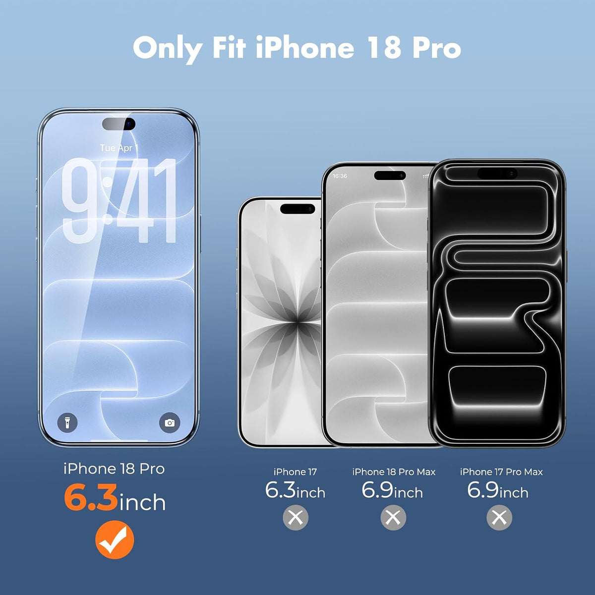 UNBREAKcable 3-Pack Screen Protector for iPhone 15, Full Coverage