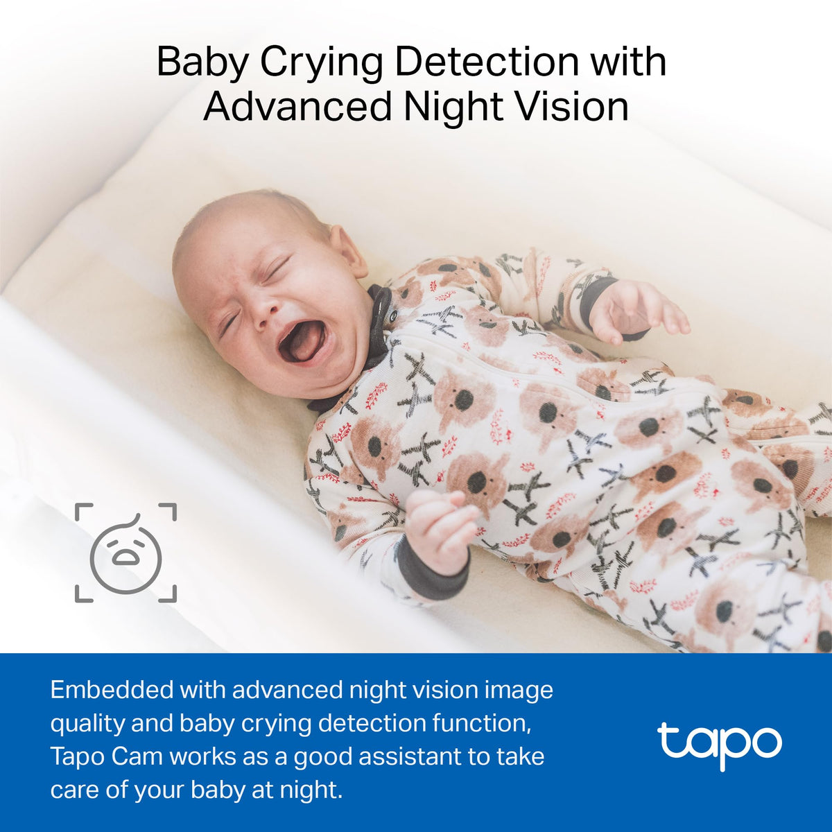 Tapo 1080P Indoor Security Camera, Baby Monitor, Dog Camera, Wired, C100