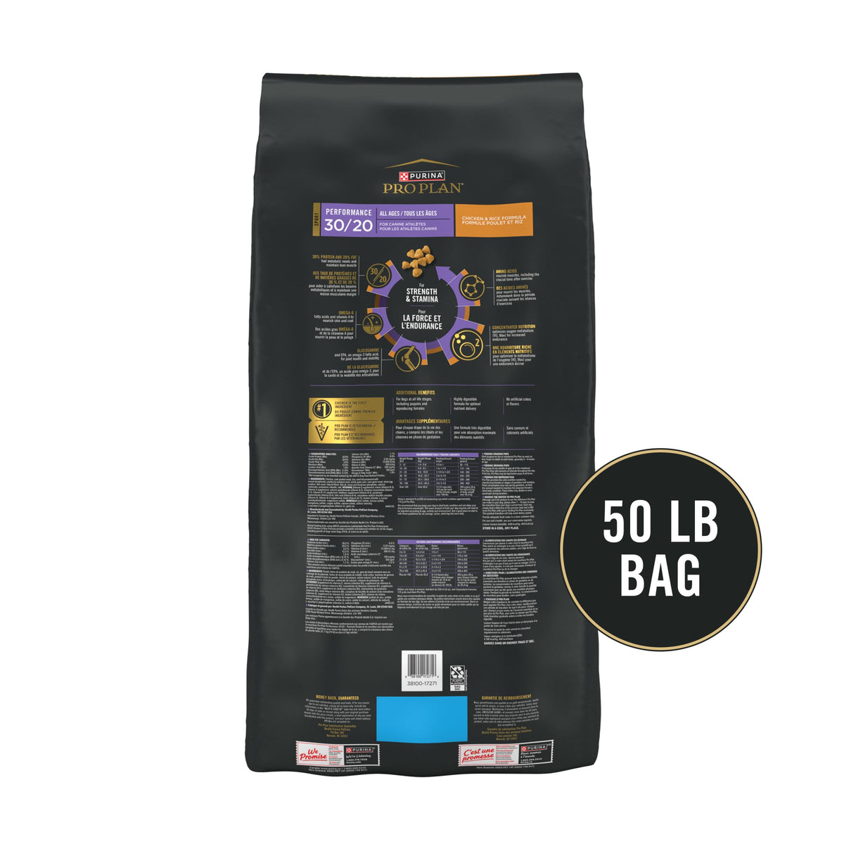 Purina Pro Plan Sport 30/20 High Protein Dry Dog Food, Beef & Bison, 33 lb