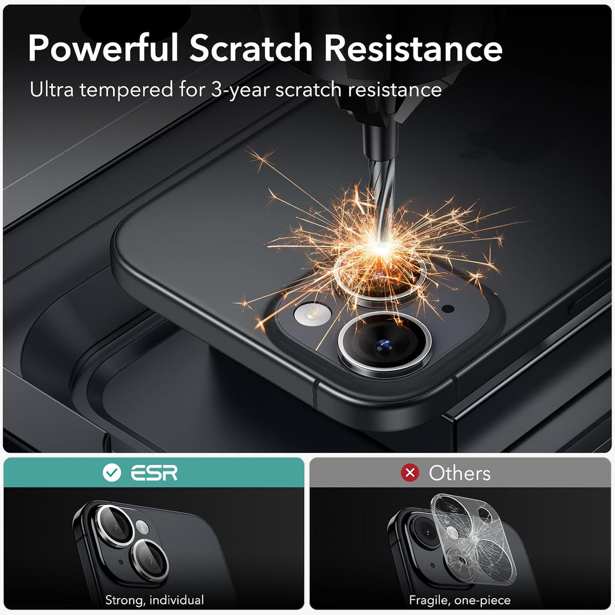 ESR for iPhone Duo Camera Lens Protector, 1 Pack, Blue