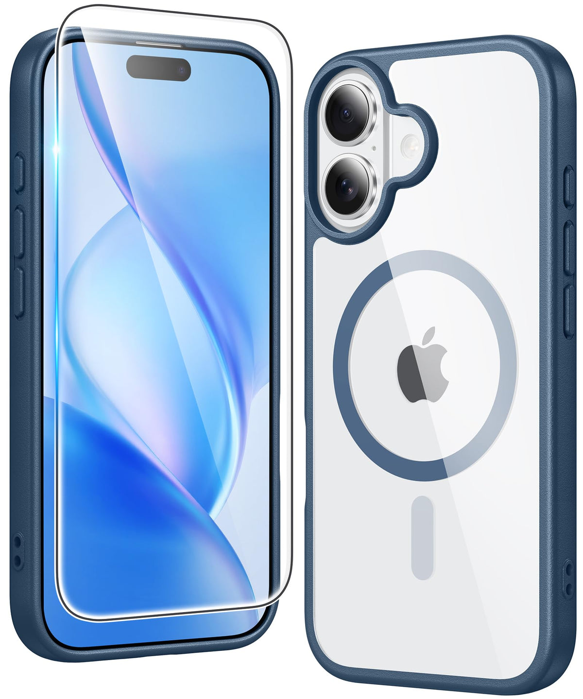 FNTCASE Magnetic for iPhone 15/14/13 Case, Clear
