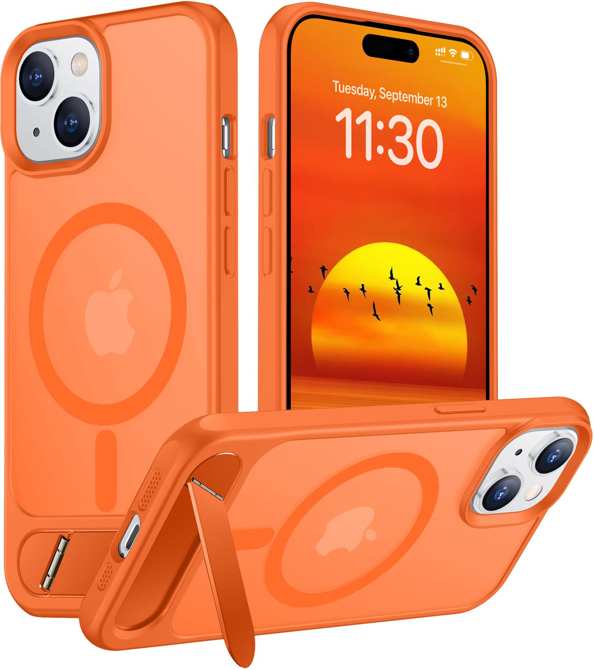 Temdan Magnetic Compatible with iPhone 16 Pro Max Case, [Built-in Invisible Kickstand][Compatible with MagSafe] [Military Grade Shockproof] Slim Translucent Matte Phone Case for iPhone 16 Pro Max 6.9"