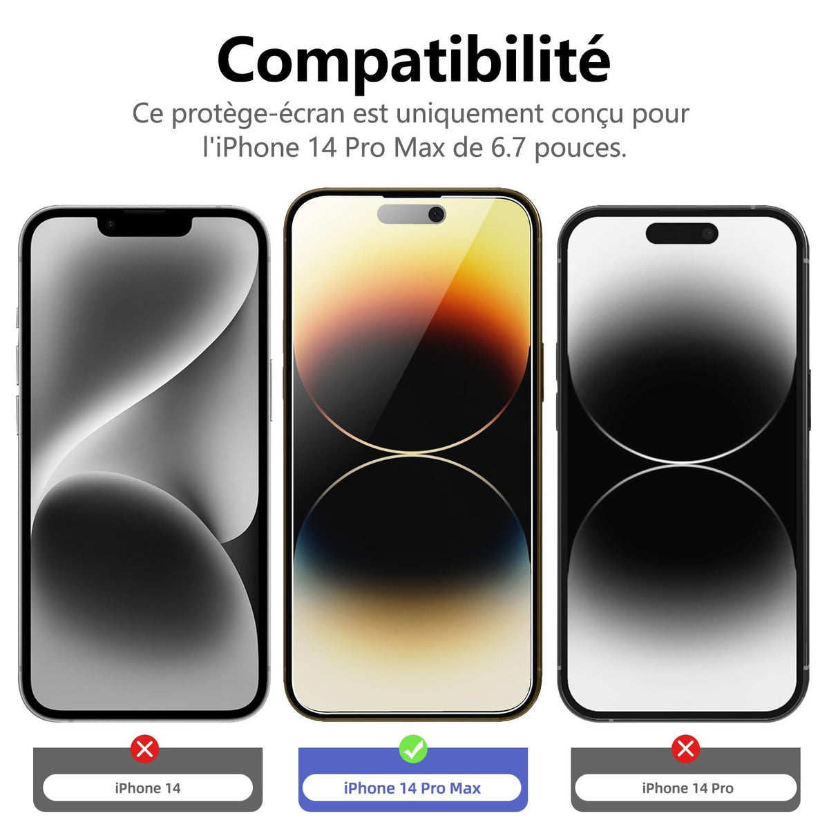NEW'C for iPhone 17 Pro Max, iPhone 16 Pro Max Screen Protector HD Clear