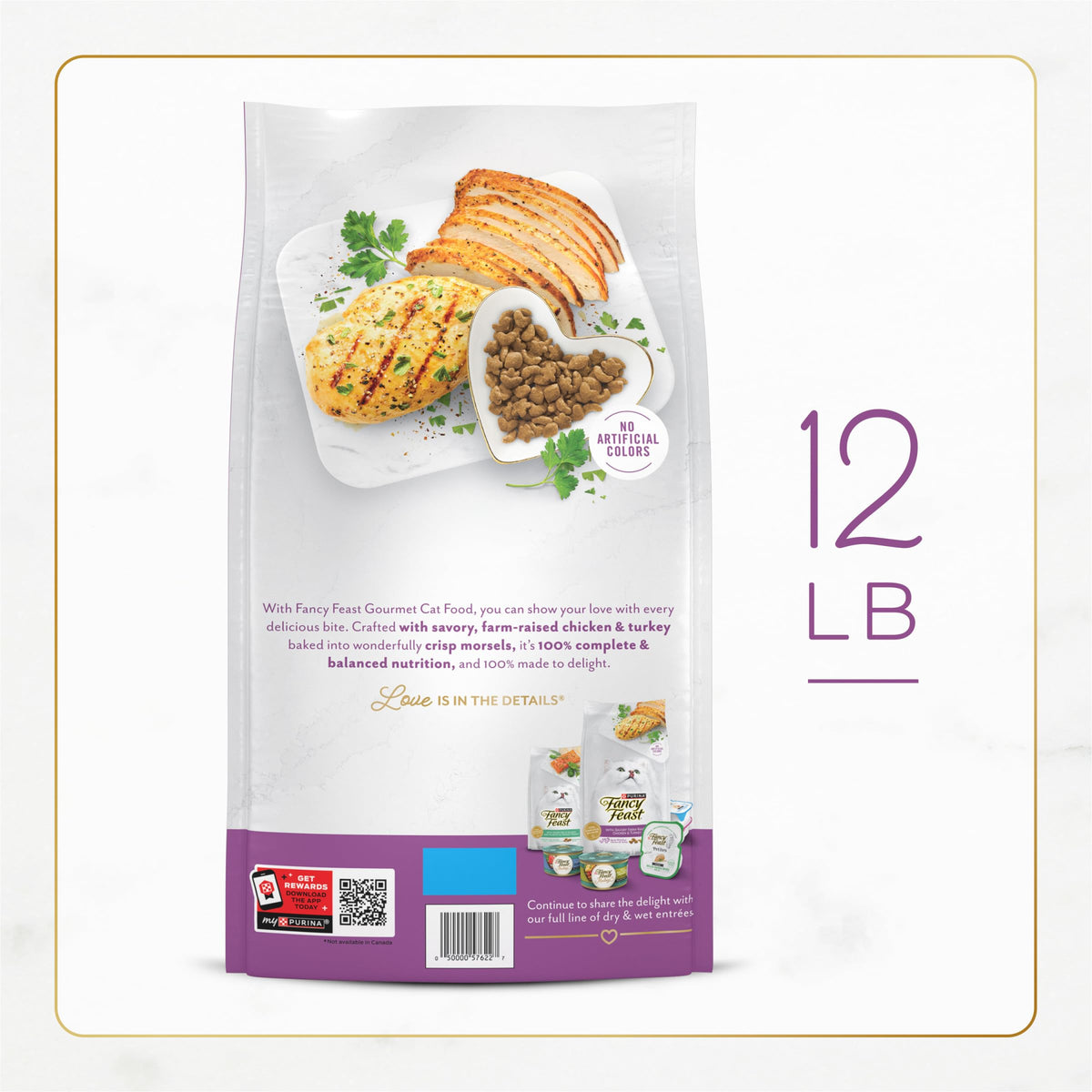 Fancy Feast Purina Farm-Raised Chicken & Turkey Dry Cat Food, 7 lb. Bag