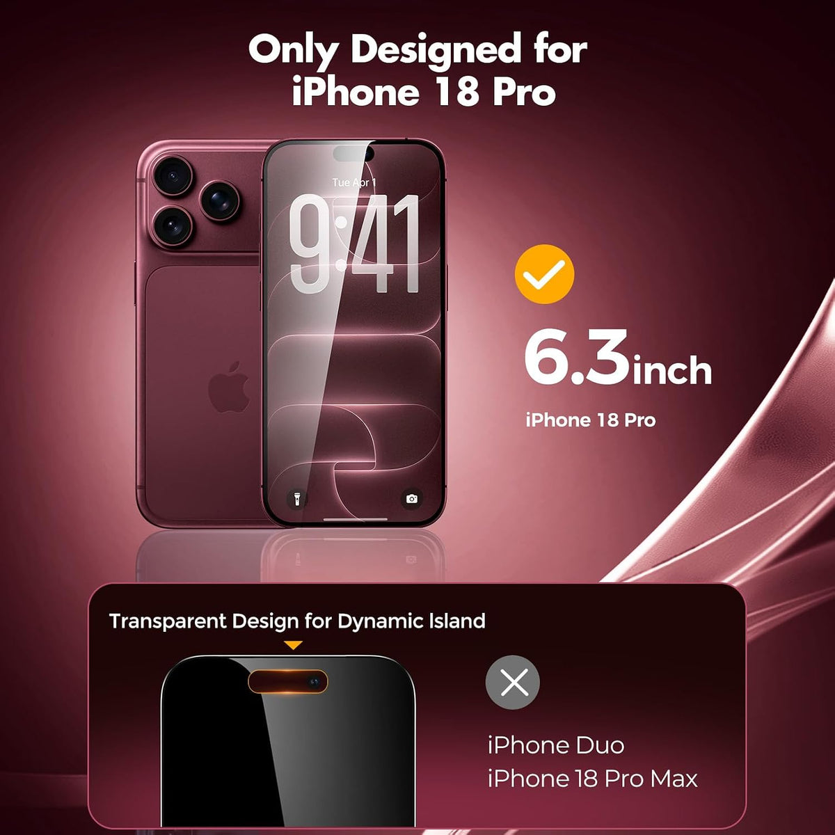 UNBREAKcable Privacy Screen Protector for iPhone 15, Full Coverage