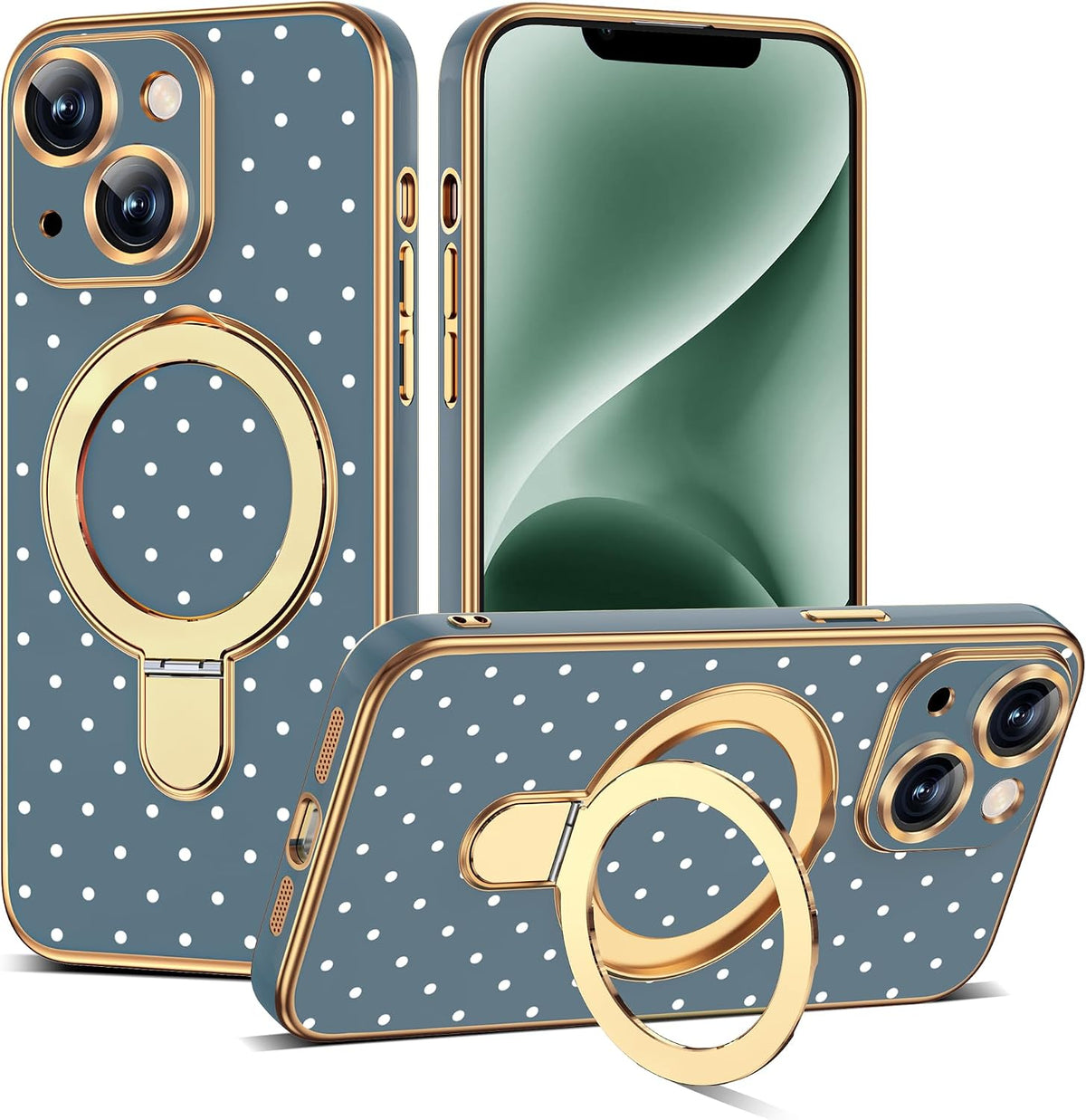 Marble Pattern Case for iPhone 11 with Stand 6.1",M-Purple