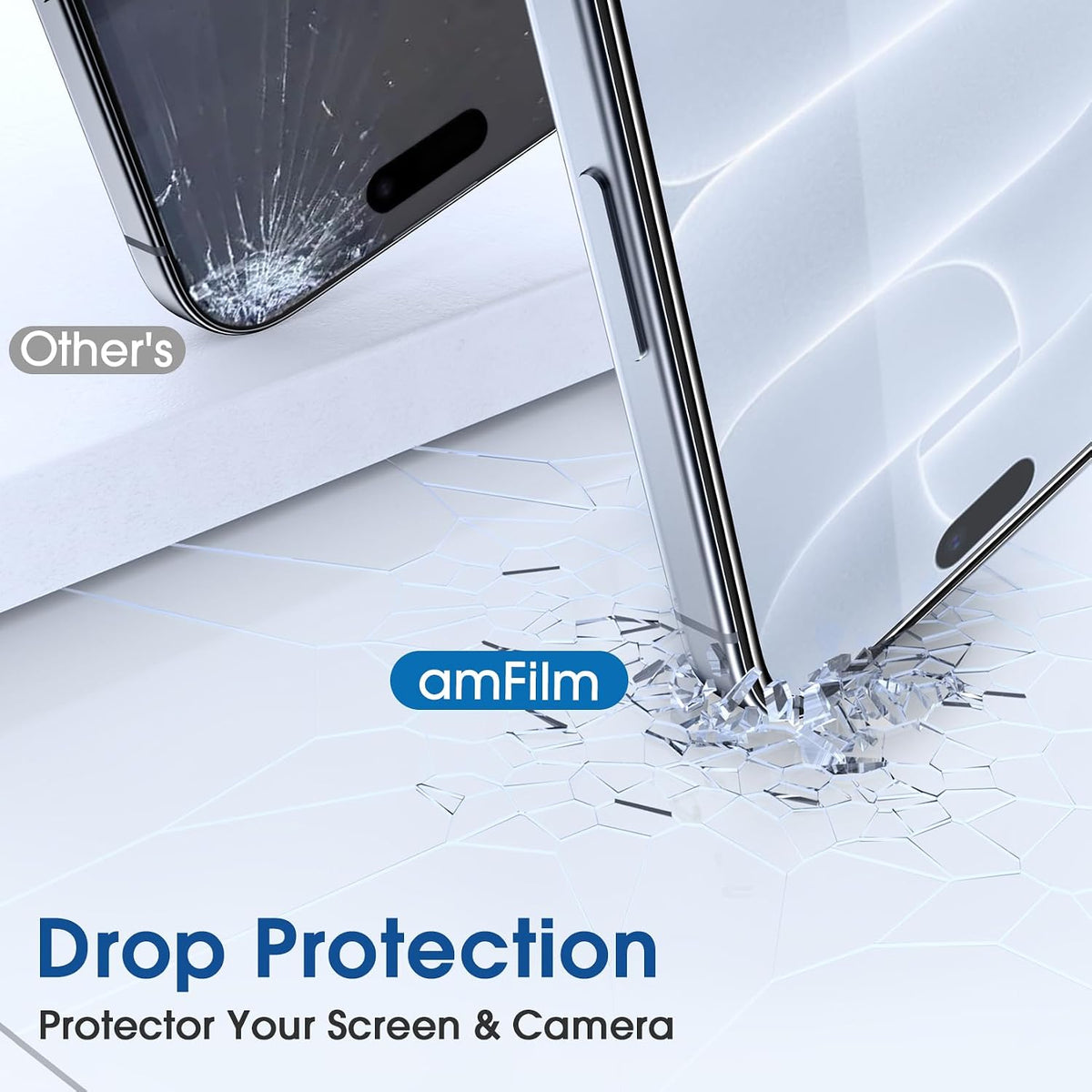 amFilm OneTouch for iPhone 18 Pro 6.3'' Screen Protector Tempered Glass