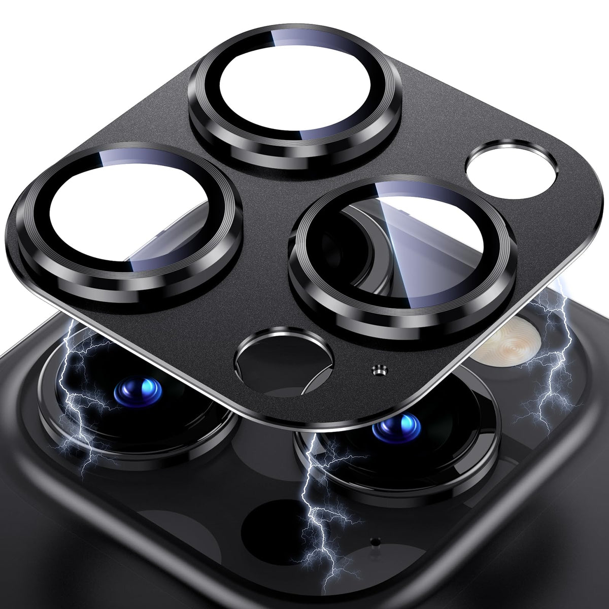 Uyiton for iPhone 18 Pro Camera Lens Protector, Metal Frame Glass Cover