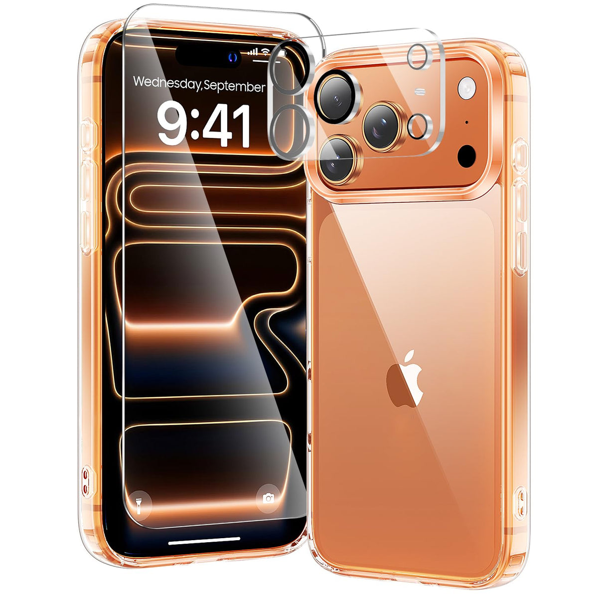 toushion 3 in 1 for iPhone 15 Plus Case Transparent