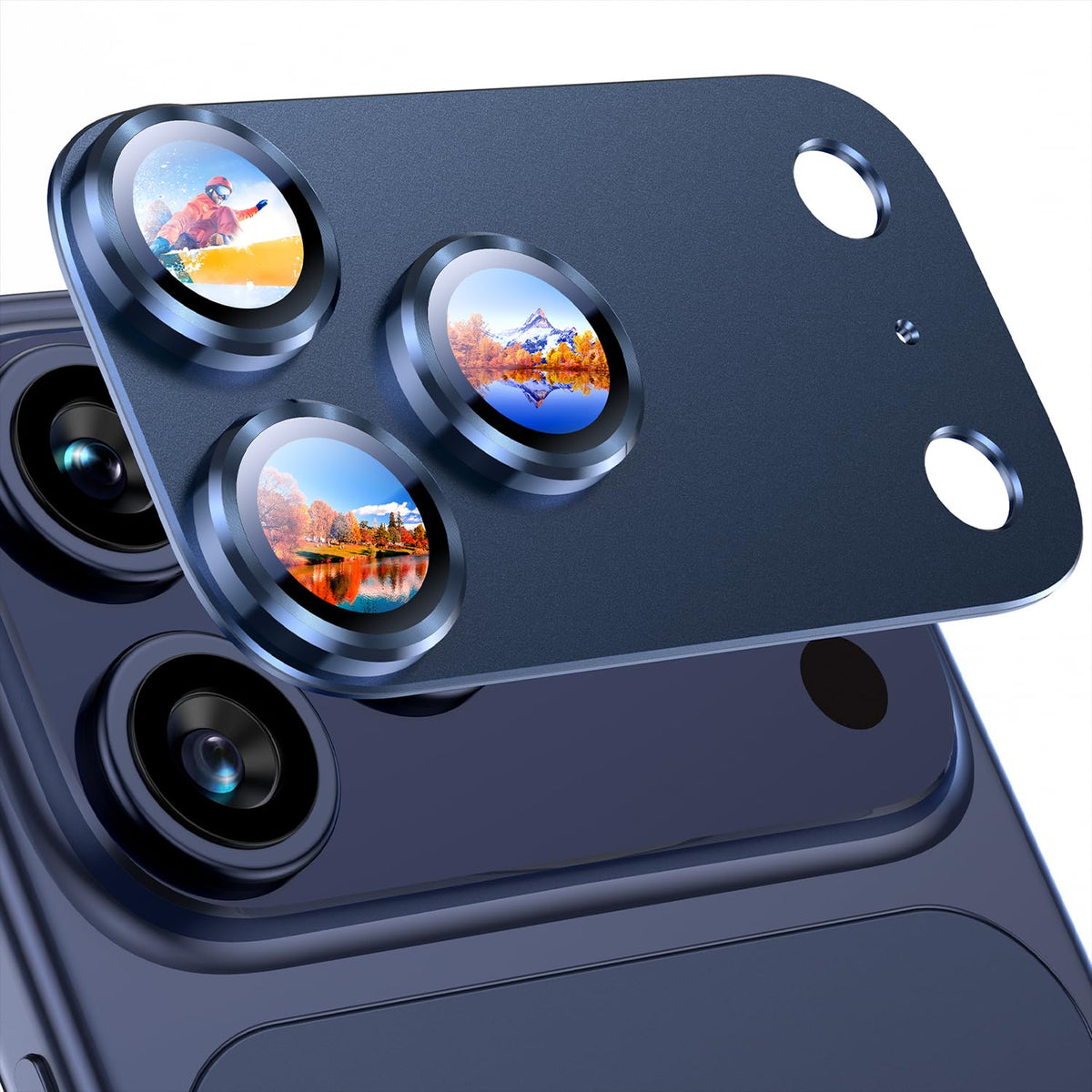Uyiton for iPhone 18 Pro Camera Lens Protector, Metal Frame Glass Cover