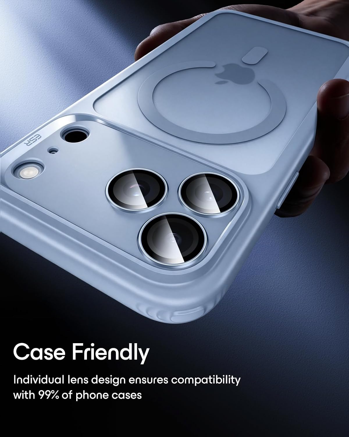 ESR for iPhone Duo Camera Lens Protector, 1 Pack, Blue