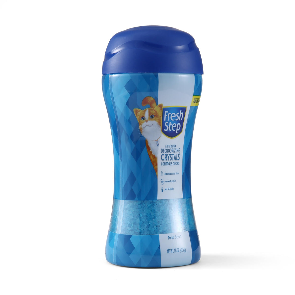 Fresh Step - Cat Litter Deodorizer, Litter Box Crystals, Fresh Scent, 15 oz