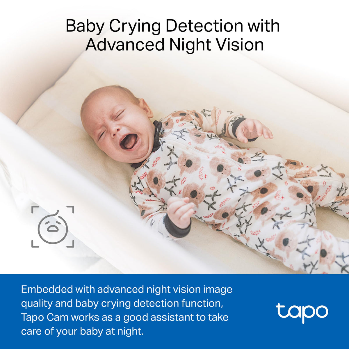 Tapo 1080P Indoor Security Camera, Baby Monitor, Dog Camera, Wired, C100