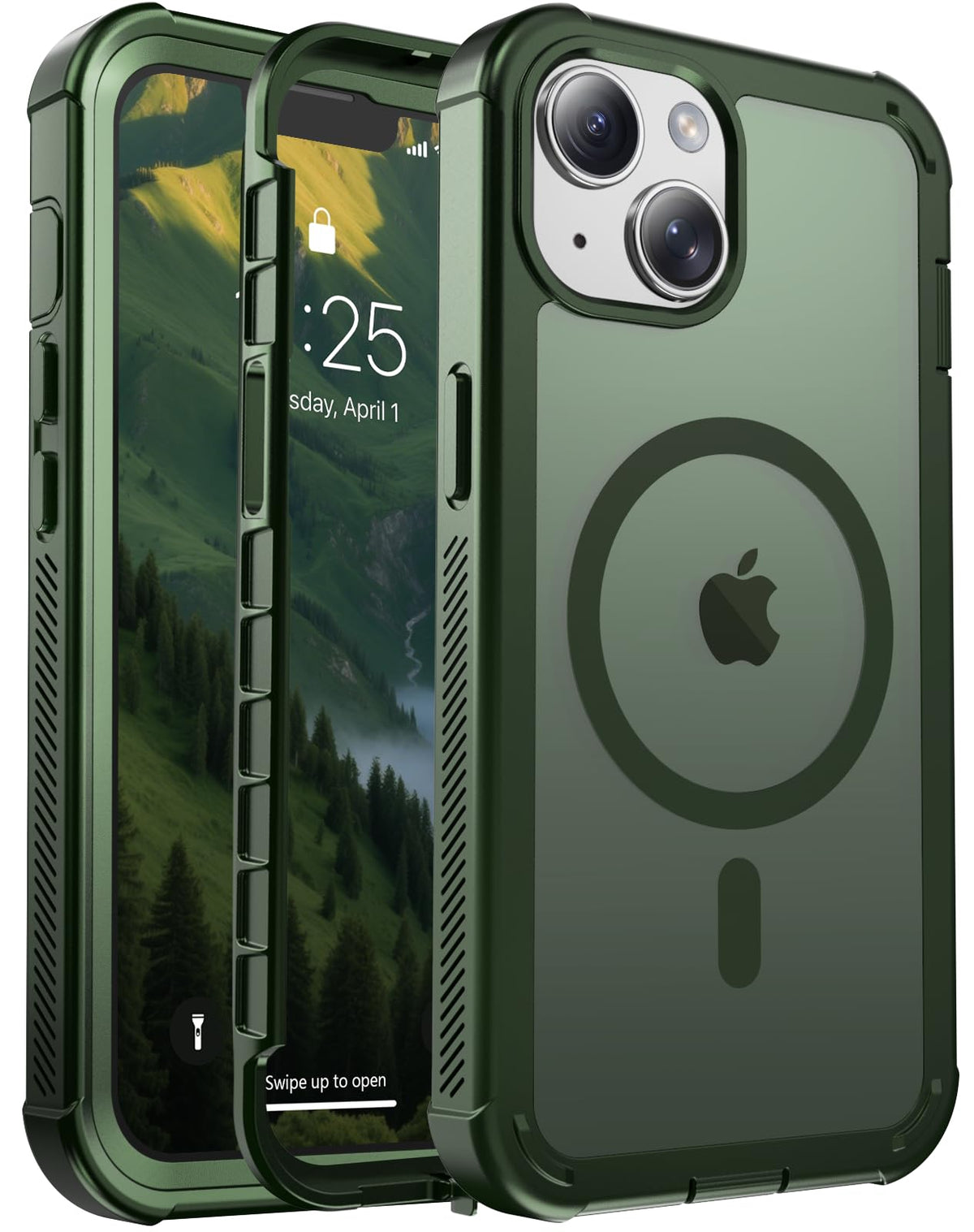 jaroco Magnetic for iPhone 15 Case Heavy Duty Protection Black