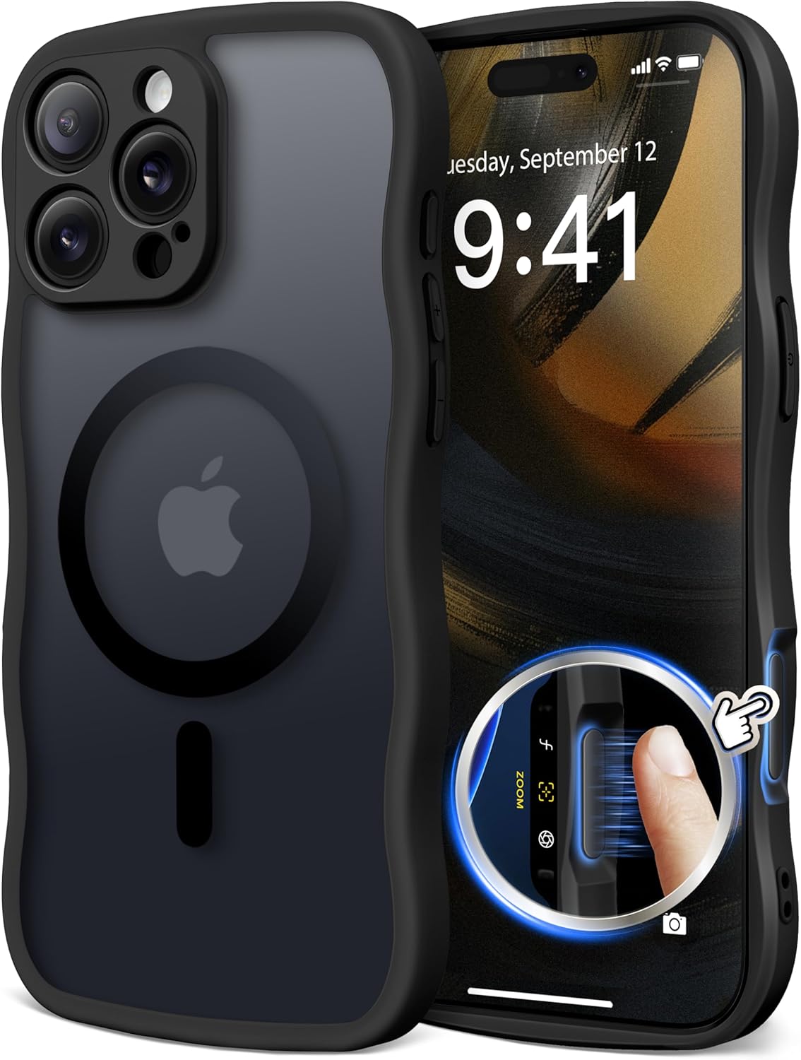 CAPRARO Cute for iPhone 11 Case, Compatible with MagSafe Stone