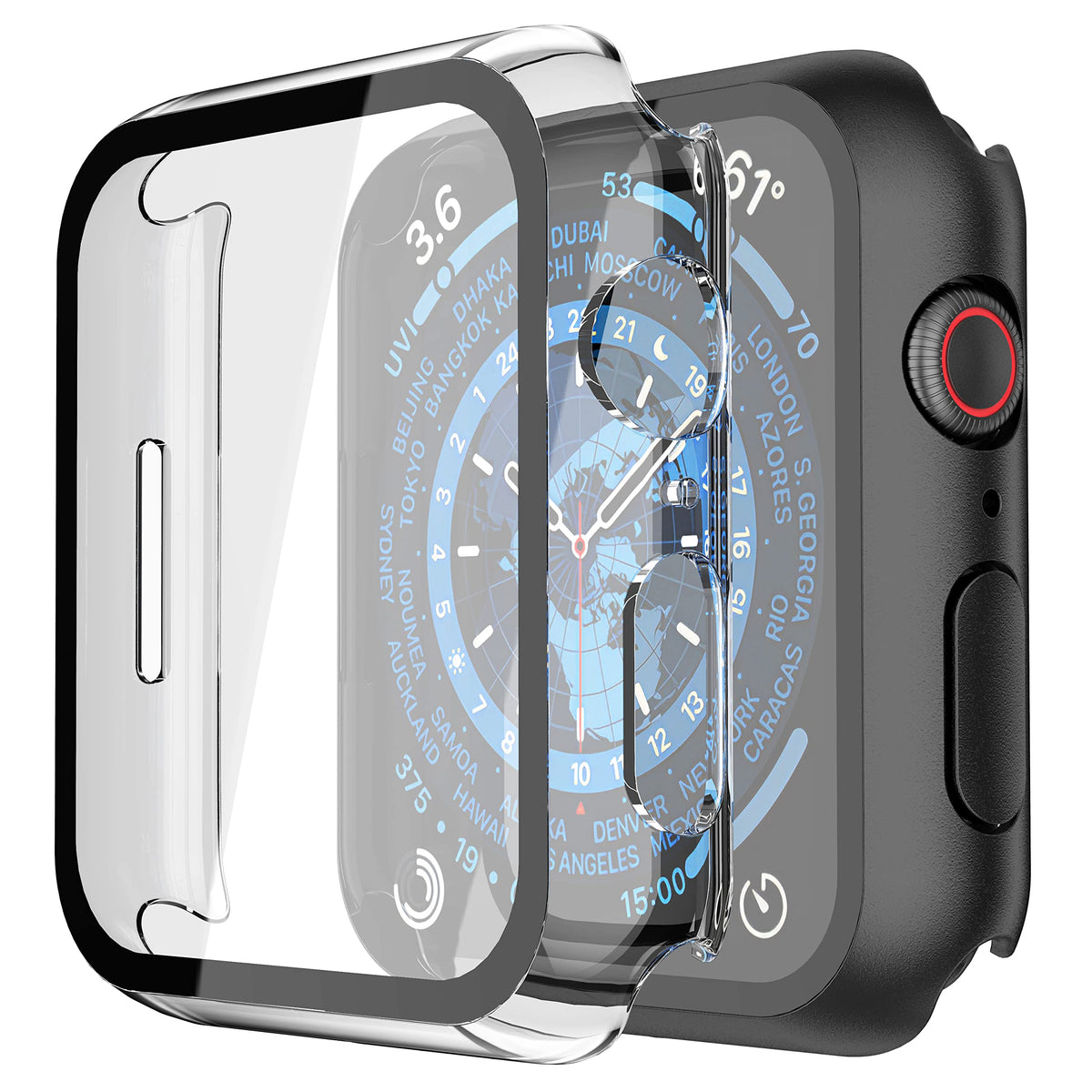 Misxi Screen Protector Case for 44mm Apple Watch SE3/SE2/SE/Series 6/5/4