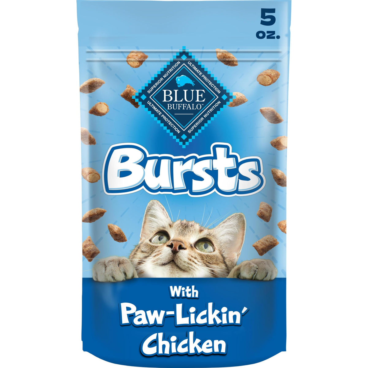 Blue Buffalo Bursts Seafood Crunchy & Creamy Cat Treats, 2 oz, 6 ct