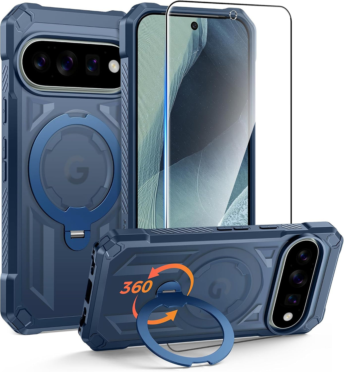 FNTCASE for iPhone 17 Case with 360 Spin Magnetic Stand