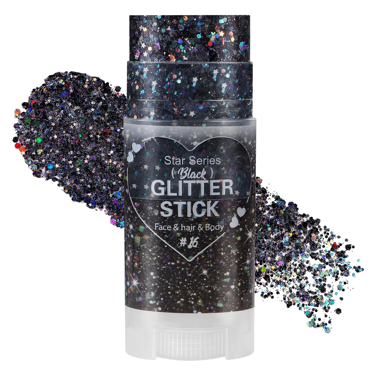 Mysense Red Face Hair Body Glitter Stick,Halloween Cosplay Sparkling Sequins Chunky Glitter Makeup,Festival Rave Concert Outfit Accessories for Women Girls Kids