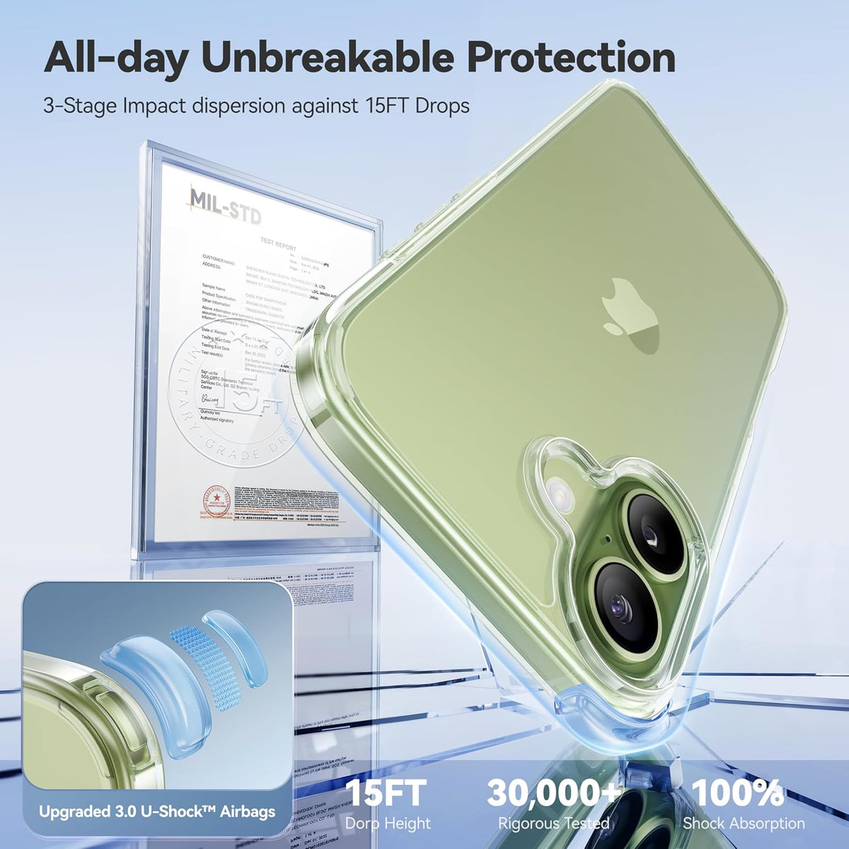 CASEKOO for iPhone Air Case, Crystal Clear, Patented Anti-Yellowing, Slim