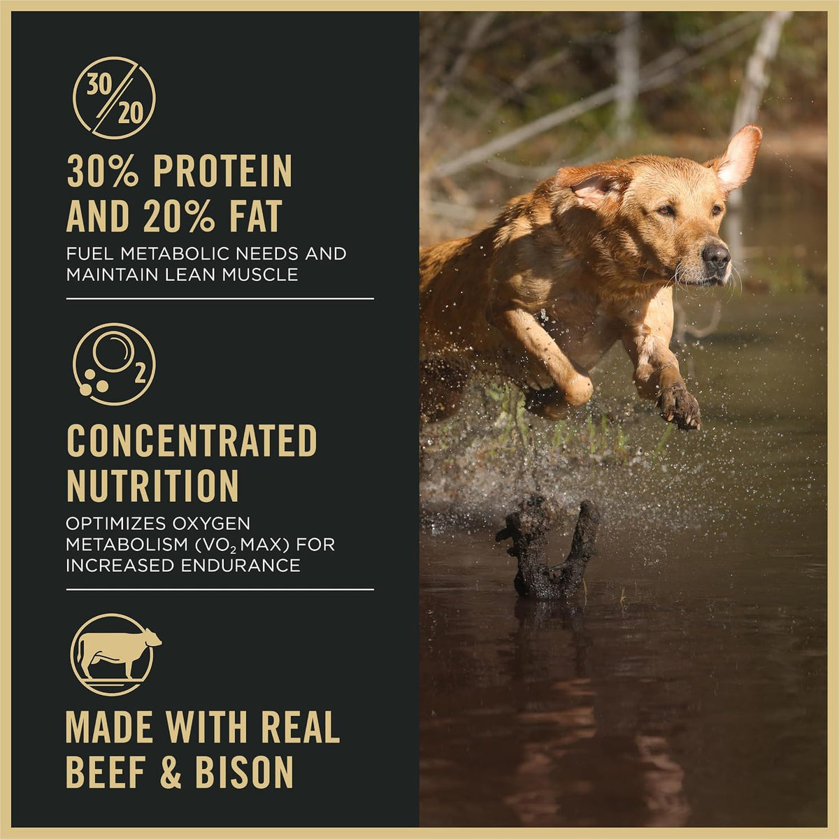 Purina Pro Plan Sport 30/20 High Protein Dry Dog Food, Beef & Bison, 33 lb