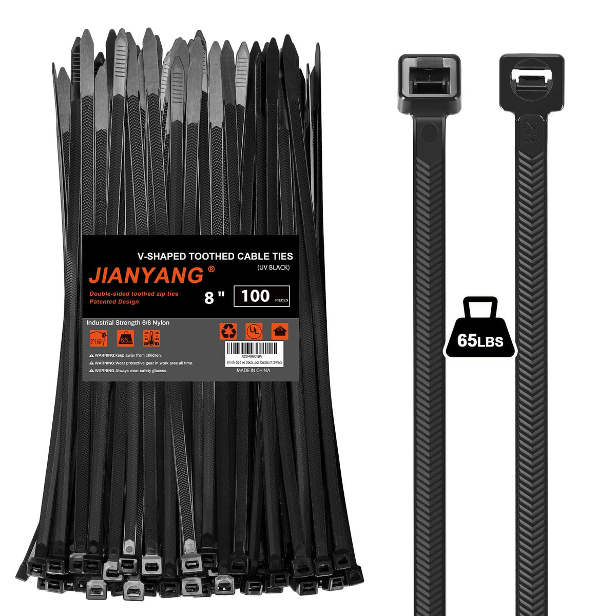 12 Inch Zip Ties Double Sided Toothed (Bulk 1000 Pack),100 LBS Tensile Strength Heavy Duty Cable Wire Ties With Self-Locking Adjustable More Durable Nylon Tie Wraps for Indoor Outdoor