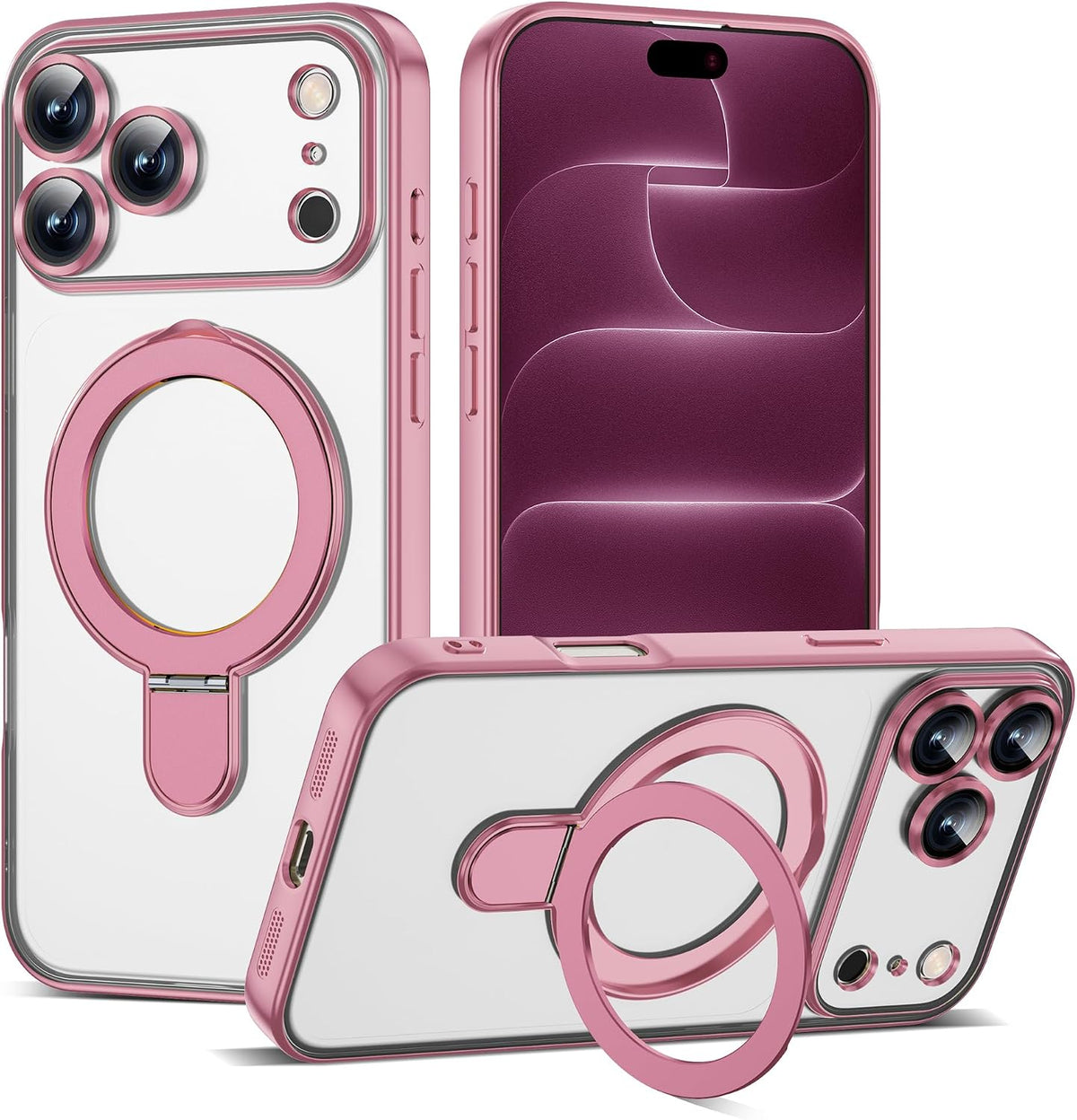 Marble Pattern Case for iPhone 11 with Stand 6.1",M-Purple