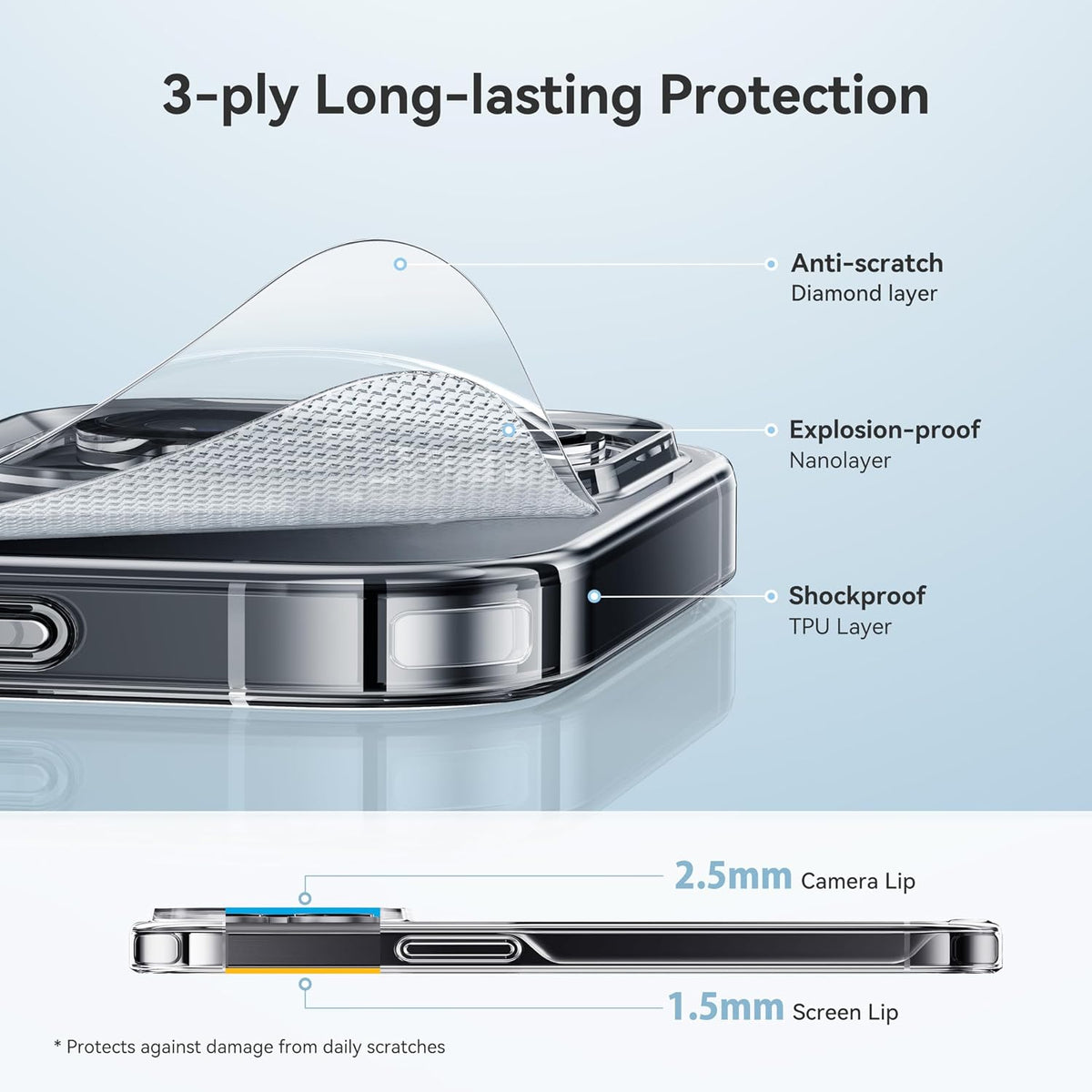 CASEKOO for iPhone Air Case, Crystal Clear, Patented Anti-Yellowing, Slim