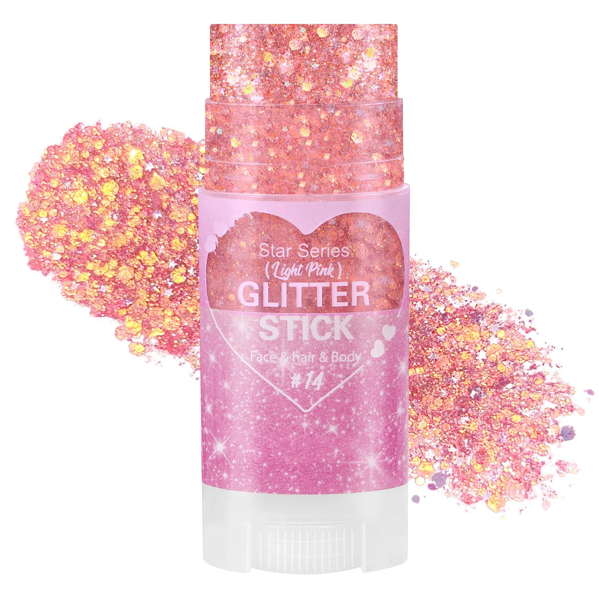 Mysense Red Face Hair Body Glitter Stick,Halloween Cosplay Sparkling Sequins Chunky Glitter Makeup,Festival Rave Concert Outfit Accessories for Women Girls Kids