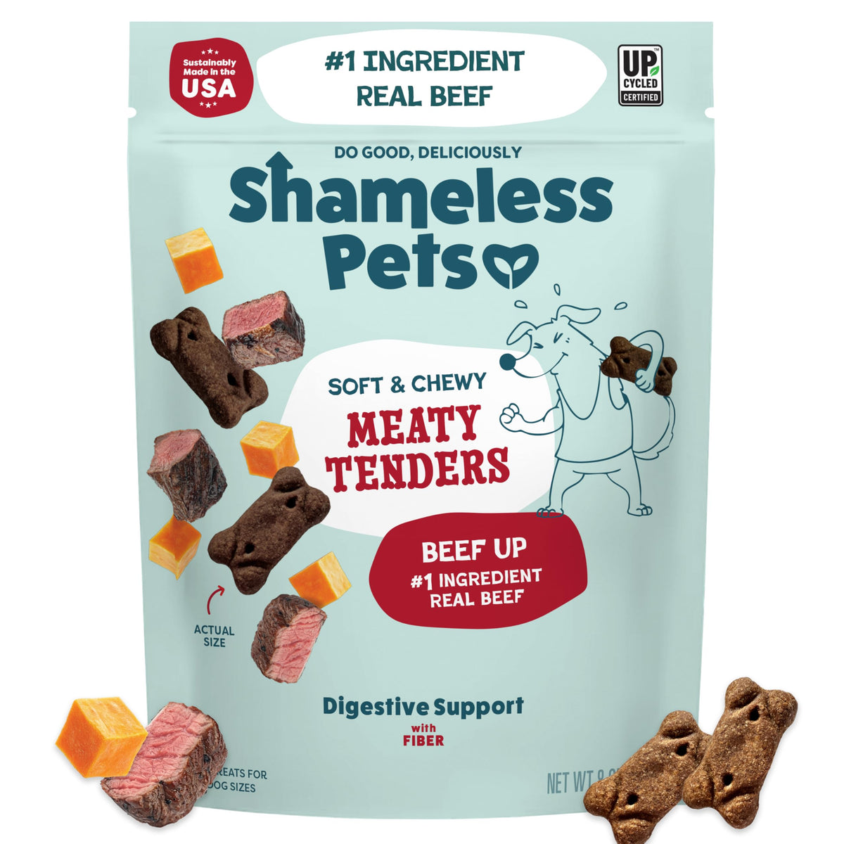 Shameless Pets Bacon Me Crazy Meaty Tenders, Soft Dog Treats, 8oz