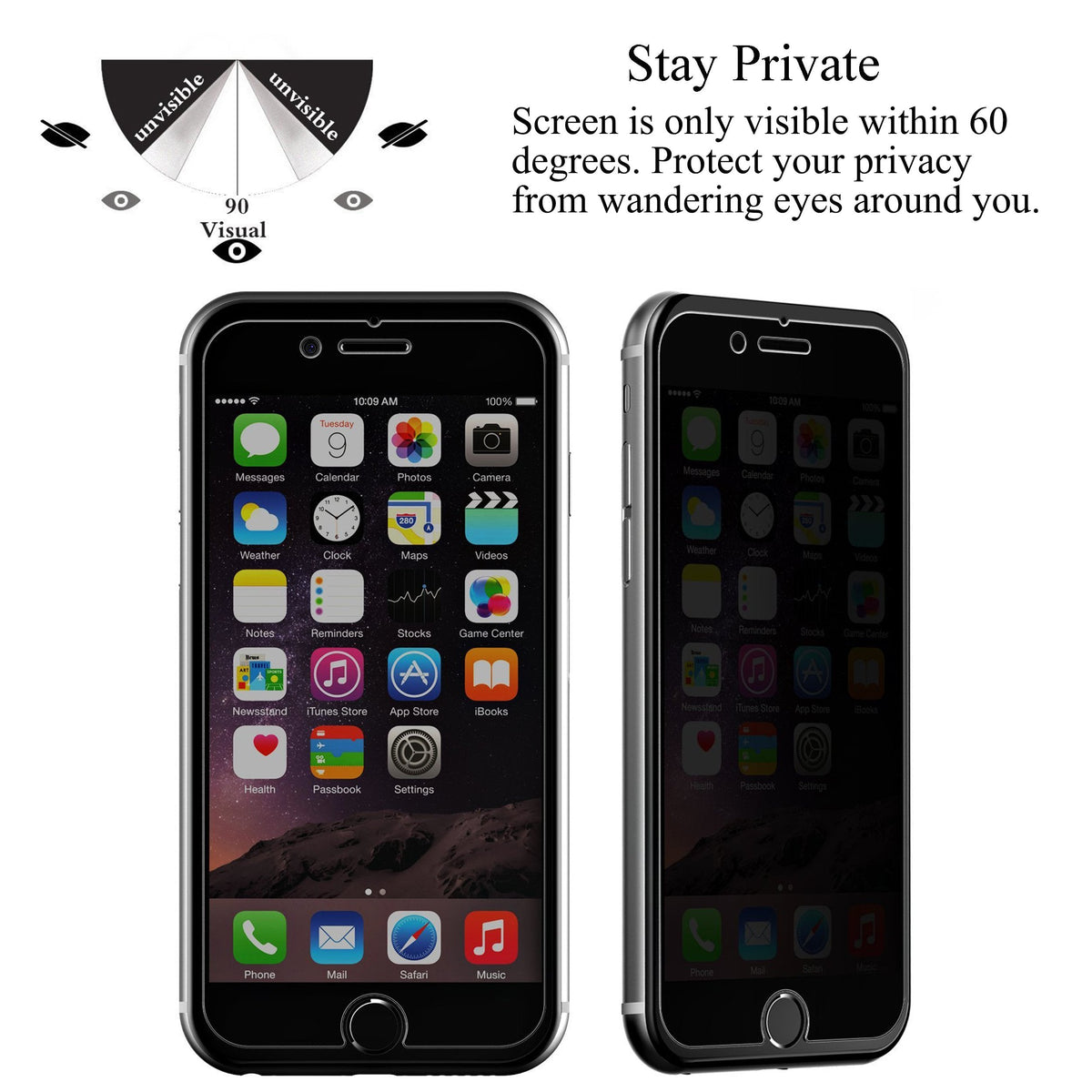 Ailun 3 Pack Privacy Screen Protector for iPhone 17 Pro Max, Tempered Glass