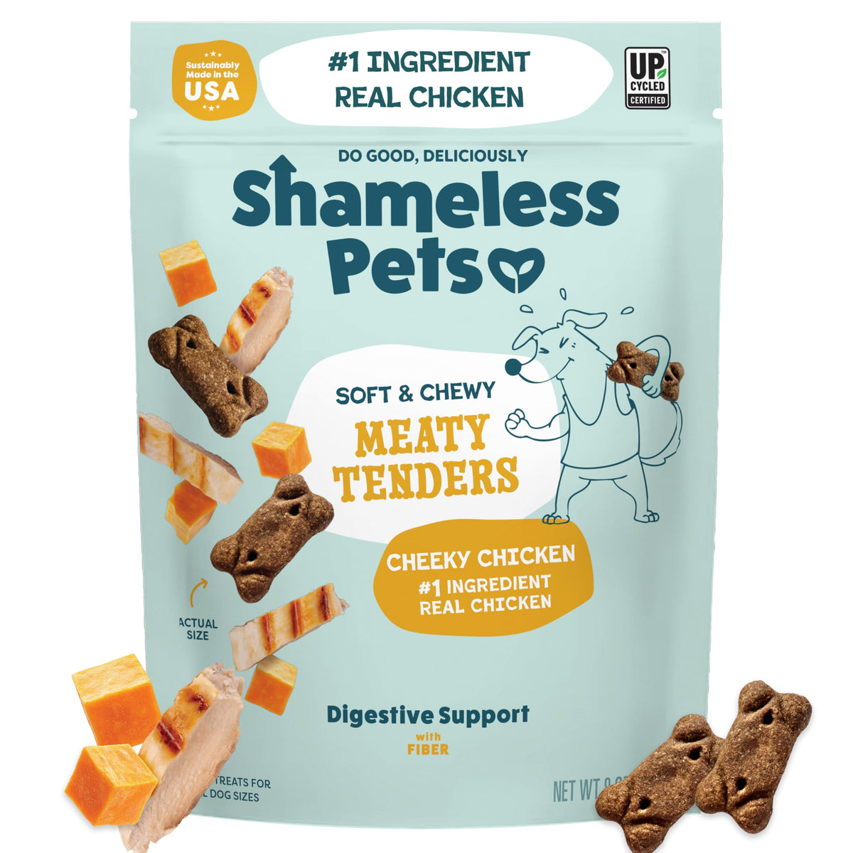 Shameless Pets Bacon Me Crazy Meaty Tenders, Soft Dog Treats, 8oz