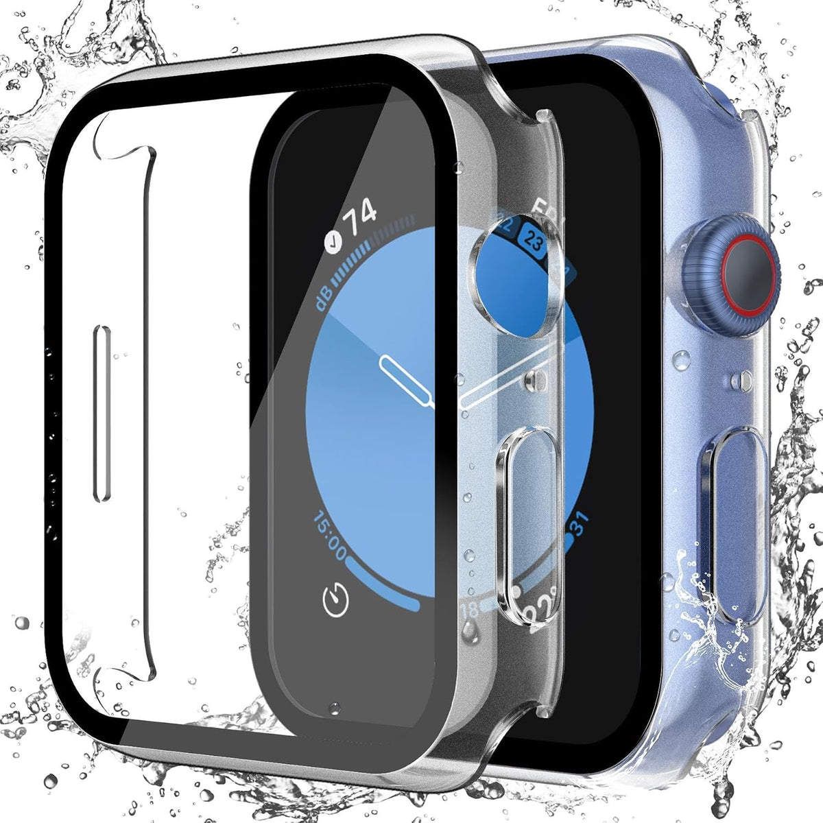 Misxi 2-Pack Waterproof Hard Case for 46mm Apple Watch Series 12 (2026)