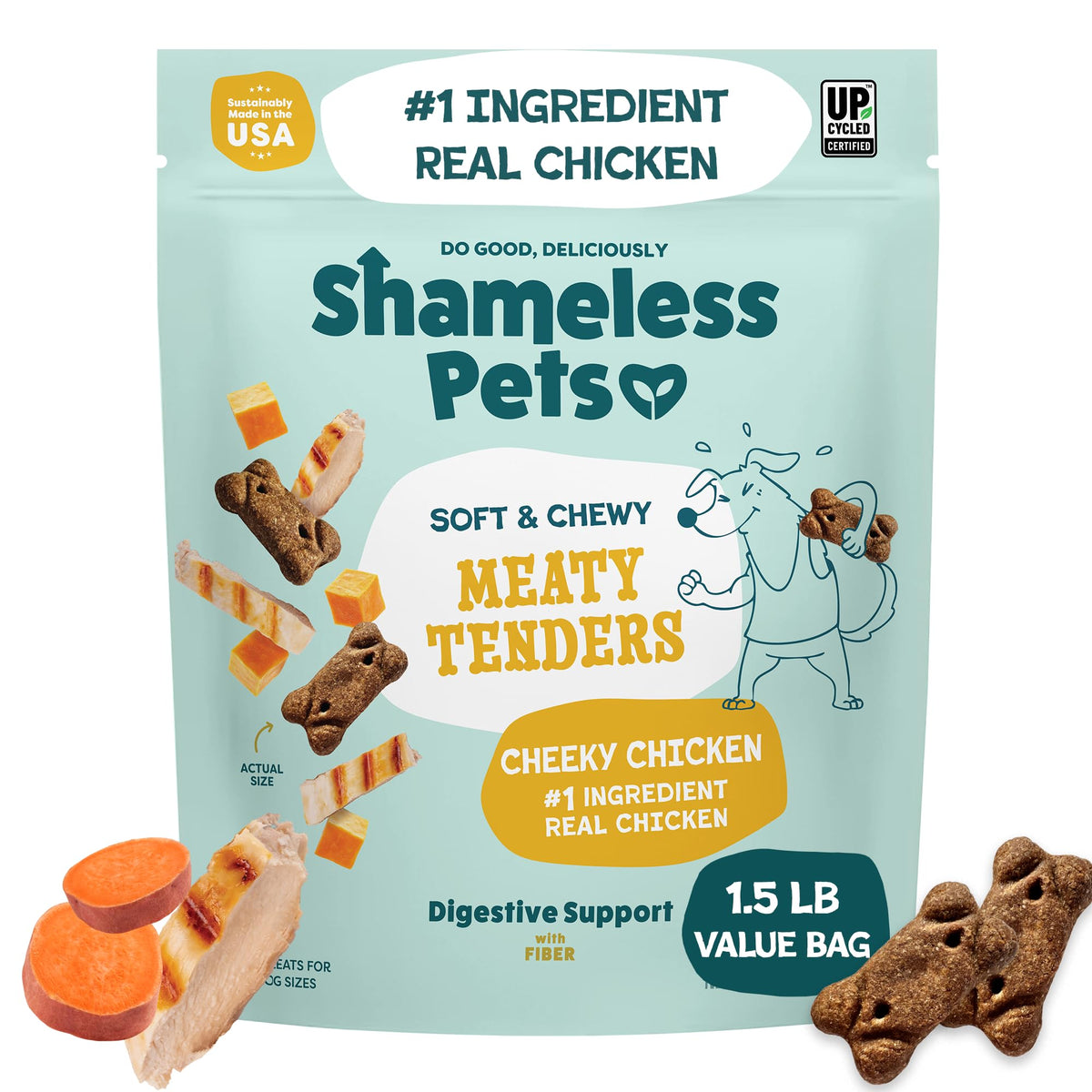 Shameless Pets Bacon Me Crazy Meaty Tenders, Soft Dog Treats, 8oz