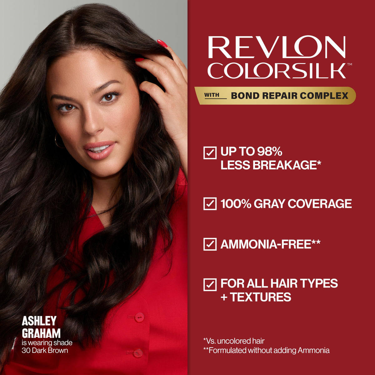 Revlon ColorSilk with Bond Repair Hair Color, 51 Light Brown, 3pk