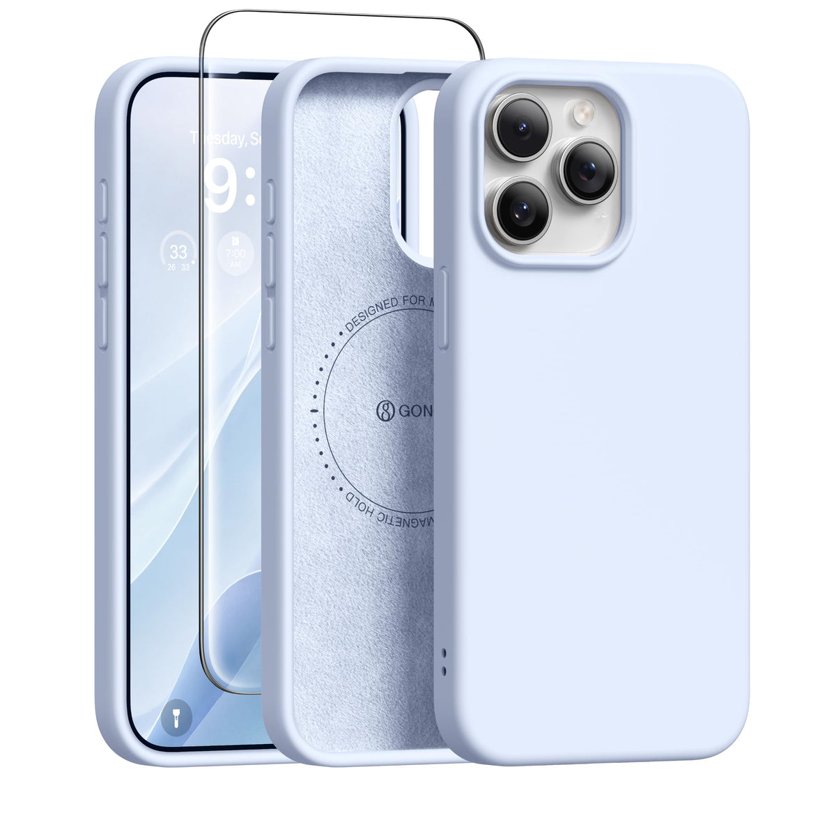 GONEZ for iPhone 18 Pro Max Case/iPhone 17 Pro Max Case, Mist Blue