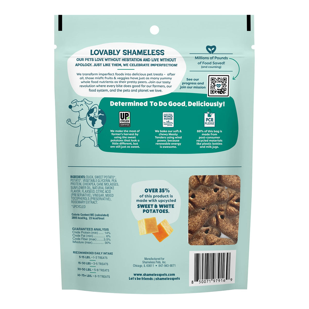 Shameless Pets Bacon Me Crazy Meaty Tenders, Soft Dog Treats, 8oz