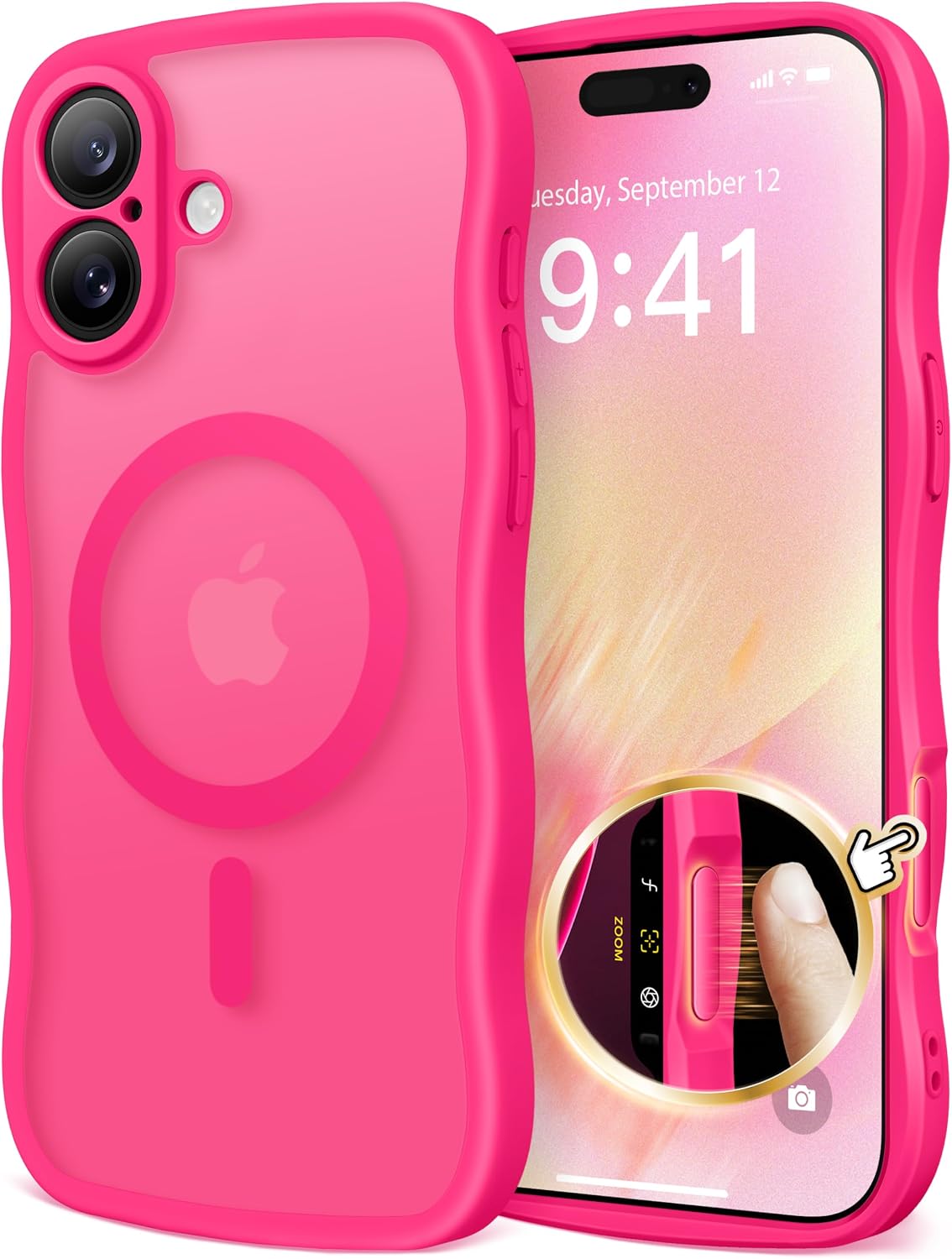 CAPRARO Cute for iPhone 11 Case, Compatible with MagSafe Stone