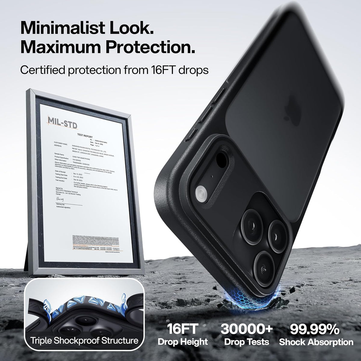 CASEKOO for iPhone Air Case, Crystal Clear, Patented Anti-Yellowing, Slim