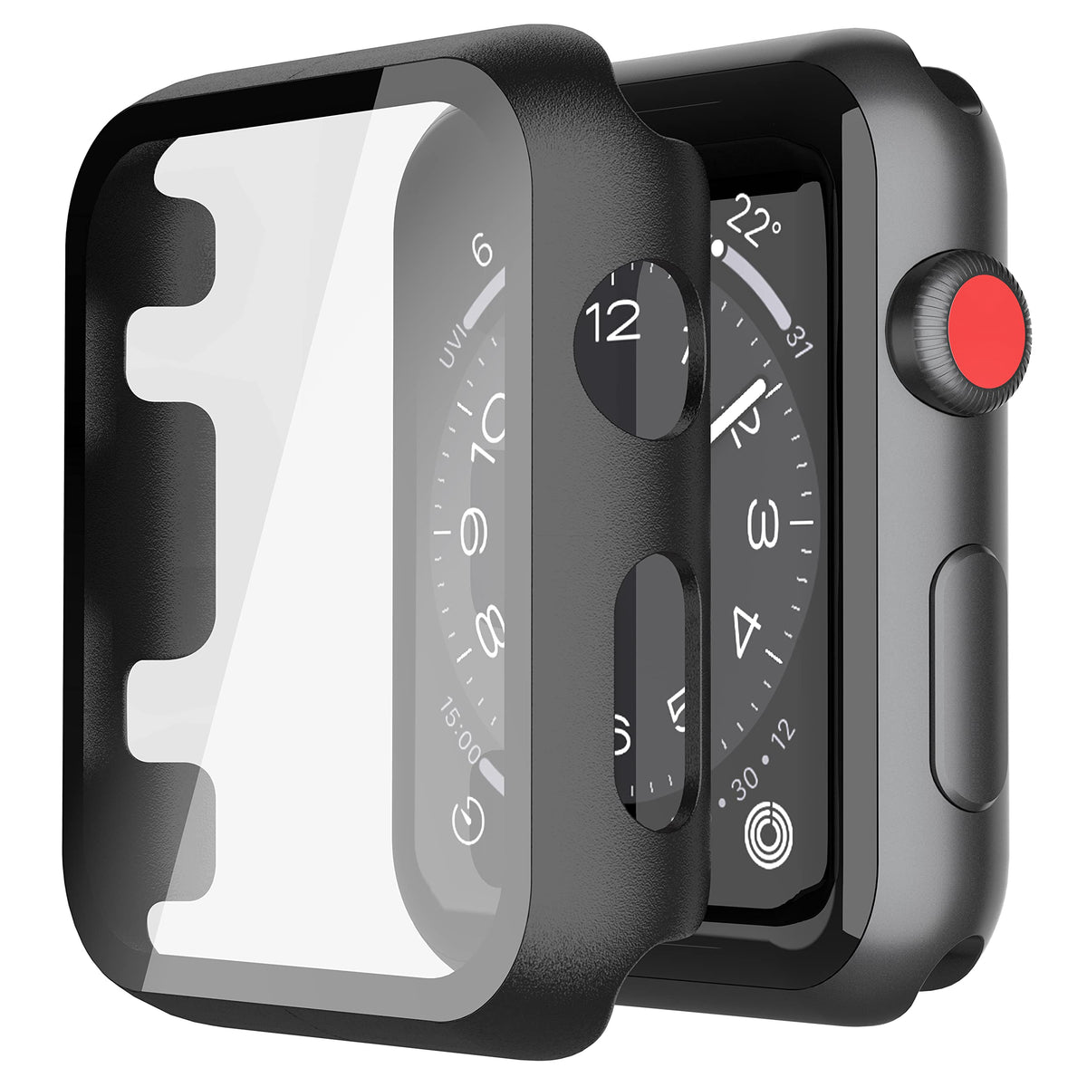 Misxi Screen Protector Case for 44mm Apple Watch SE3/SE2/SE/Series 6/5/4