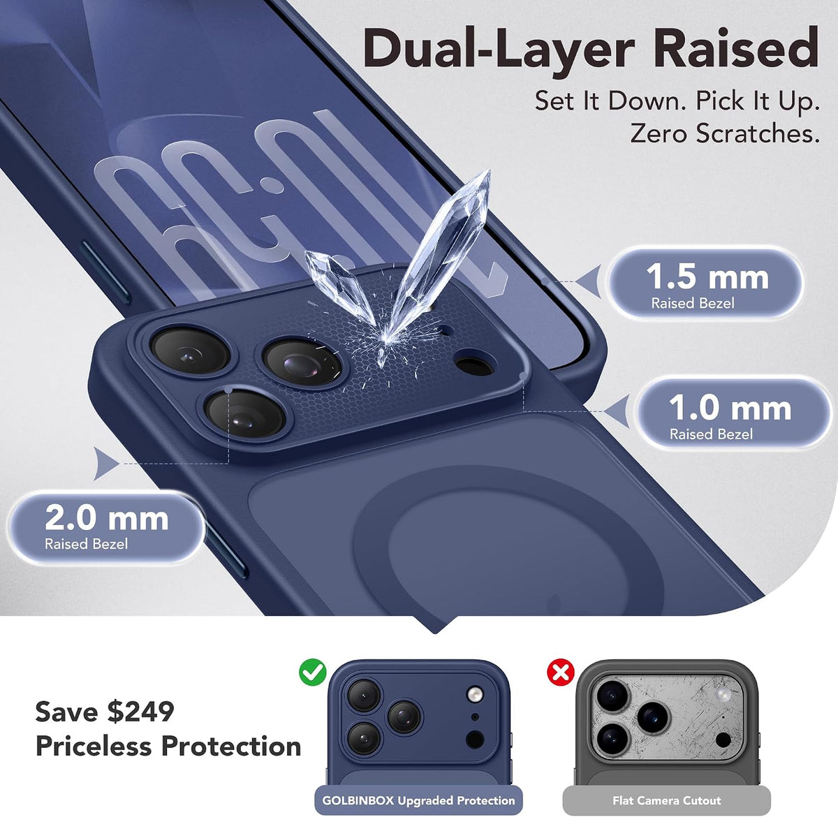 Magnetic Shockproof for iPhone 18 Pro & iPhone 17 Pro Case, Sunset Orange
