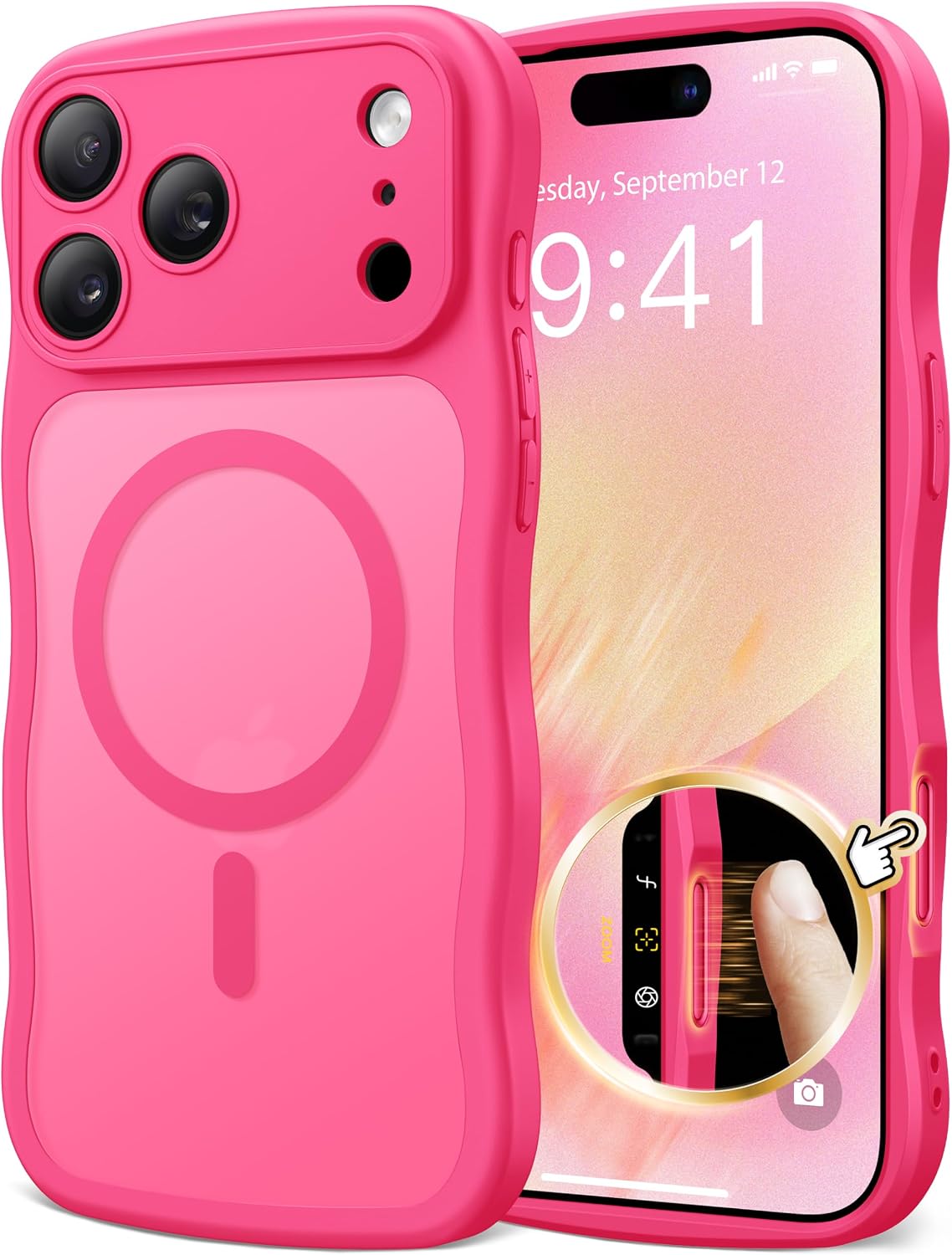 CAPRARO Cute for iPhone 11 Case, Compatible with MagSafe Stone