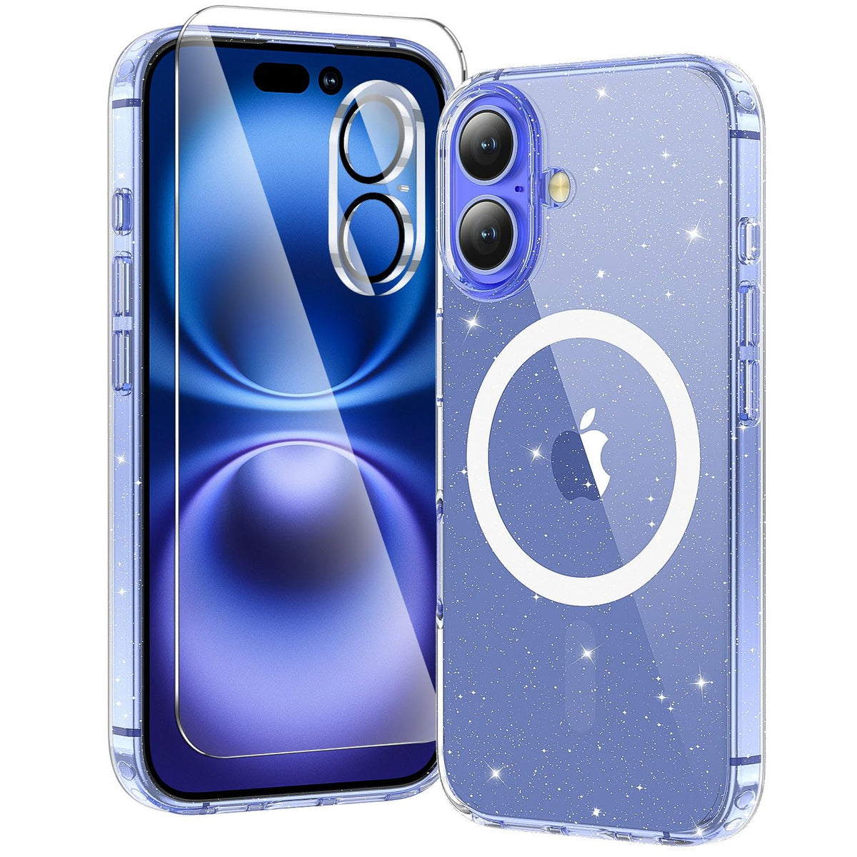 toushion 3 in 1 for iPhone 15 Plus Case Transparent